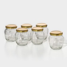 A set of glass jars with a lid, TO-82 mm, 0.55 l, 6 pcs