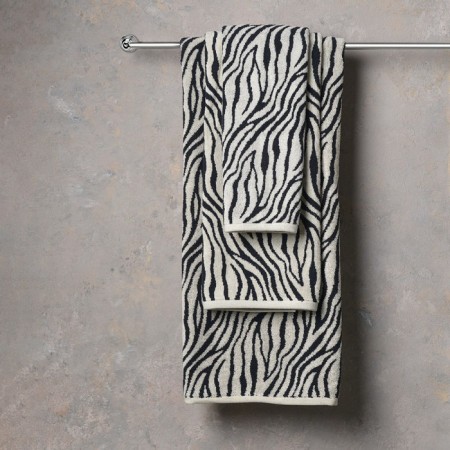 Terry towel Martin, size 70x140 cm, black color