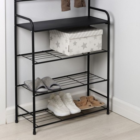 The rack in the hallway "Constant", 69 × 26 × 183 cm, black color-6