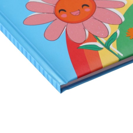 Notebook A6, 48 sheets in the cage "Flower", solid cover, glossy lamination, OFSET block 70g/m2-2
