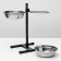 Stand with bowls, 2 x 2 l, height 50 cm, collapsible, black