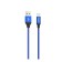 PERO DC -02, Lightning cable - USB, 2.4 A, 1 m, fabric braid, blue