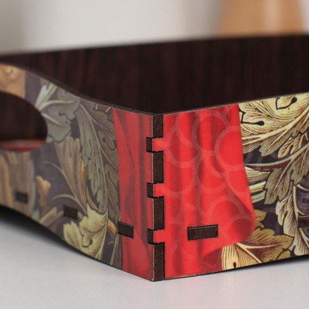 Tray with handles "still life", wooden, 30x20x4.5cm-3