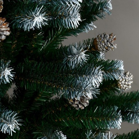 Artificial Christmas tree "taiga" elite snow -white (with cones) 150 cm-1