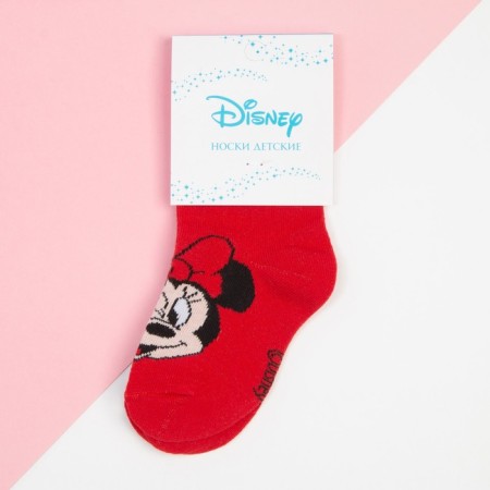 Носки для девочки «Минни Маус», DISNEY, 14-16 см, цвет красный-2