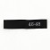 Textile strip "46-48", 5 x 1.1 cm, black color