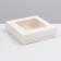 The box is folding, the lid is, with the window, white, 30 x 30 x 8 cm