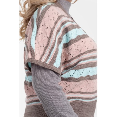 Women's vest, size 56, pink color-2