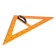 A triangle for a schoolboard, with a holder, rectangular, 45 °