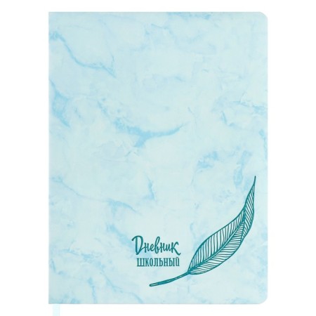 Diary 1-11 grade "Blue marble", artificial leather, a solid cover with embossing, with liesa, 48 sheets