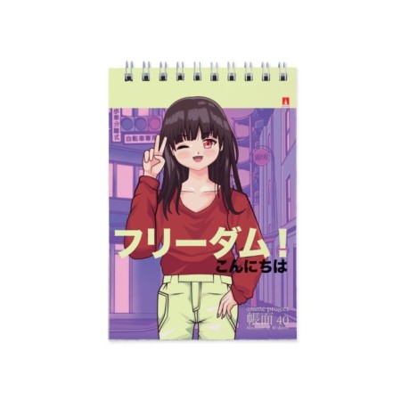 Notepad A6, 40 sheets on the crest Anime Freedoom, cover laminated cardboard, mix-5