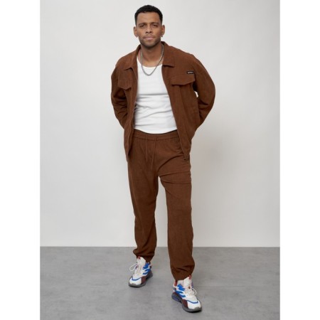 Male tracksuit, size 50, brown color-12
