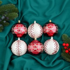 Set of balls plastic D-8 cm, 6 pcs 