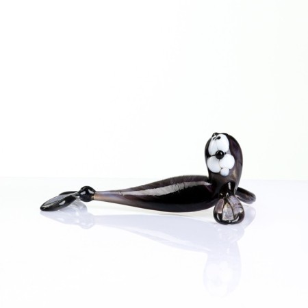 Figure made of glass "Sea cat" 3x8x4.5cm, mix-3