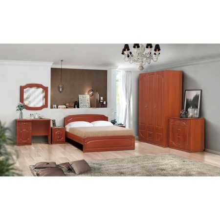 Venice 3 bedside table with 2 boxes, 400x390x486 mm, color Italian nut-2
