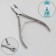 Manicure nippers for cuticle, double spring, 10.5 cm, blade length-6 mm, on the blist, silver color, B-188 (450) -s-s lj