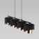 Suspended lamp TK Lighting Grant Black 4825, E27, 4x40W, 950x200 mm, black color
