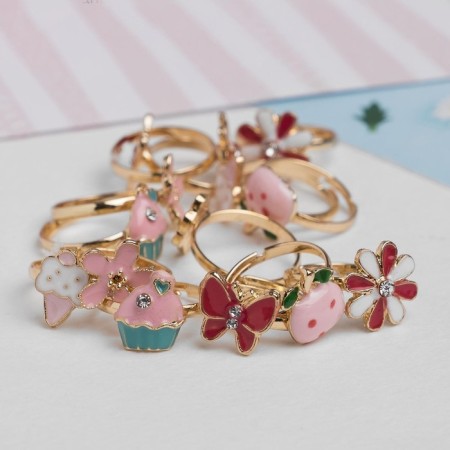 Children's ring "chosen" summer, mix shape, color mix, dimensionless-2