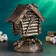Piggy bank "Hut" 21x21x32cm, bronze