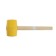 Kiyanka scrap, wooden handle, yellow rubber, 75 mm, 900 g