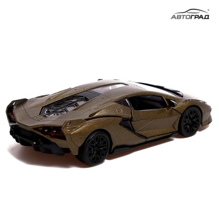 Metal machine Lamborghini Sian FKP 37, 1:32, doors, inertia, green color open-4