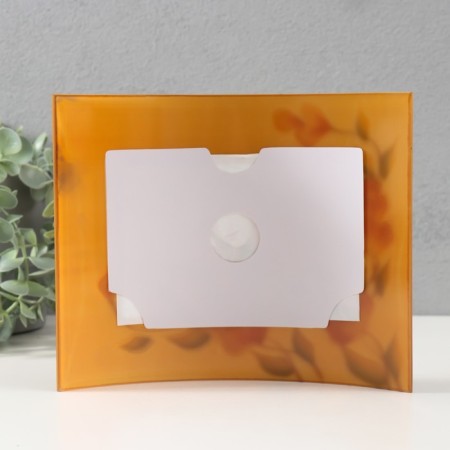 Photo frame glass "114ch-7" 10x15 cm, horizontal, col. orange-3