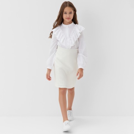 Юбка для девочки, MINAKU :Party Dress, цвет белый, рост 134 см-8
