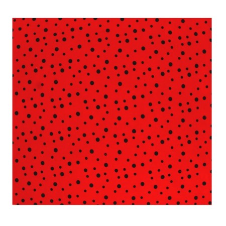 Knitted cut for needlework, velor, on a red background black peas, 45 × 50 cm-2