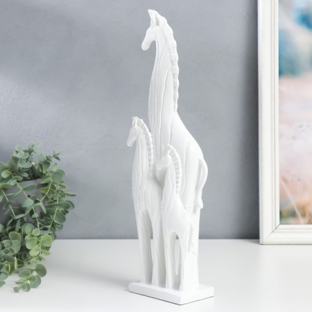 Souvenir Polystone "Three Zebra" White 6.5x10x40 cm-1