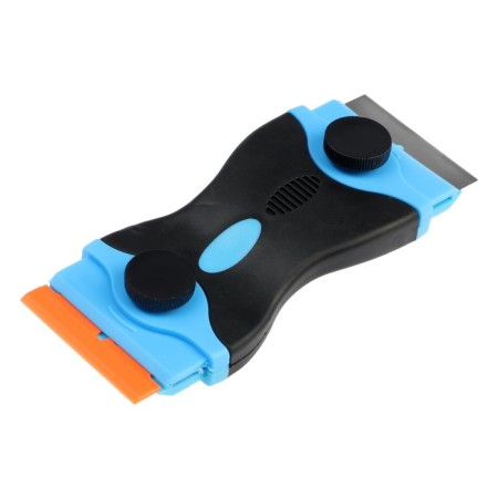 Tundra scraper, double -sided - plastic -metal, rubberized handle, 45 mm