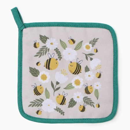 Set of kitchen shade "Bee": mittens 20x28 cm, take a severity 17x17 cm, 35% cotton, 65% p/e-3