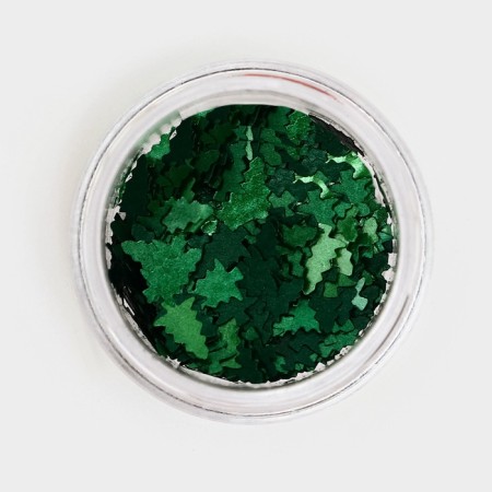 Glitter Figure Christmas tree green 0.5 g-1