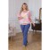 Female blouse, size 56, pink color