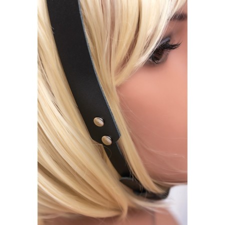 Cat ears on a leather strap, skin, black-4