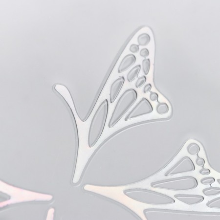 Plastic sticker "Silver pattern" mix 16x17 cm-6