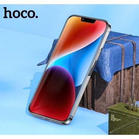 Hoco protective glass for iPhone 15 Plus, Full-Screen, 0.4 mm, full glue-6