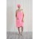 Women's set for the sauna (Pareo+Chalma) with embroidery, pink