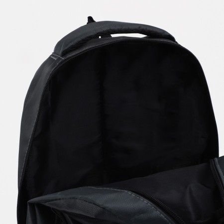 Youth backpack from textiles, 2 departments, 2 pockets, dark gray color-5