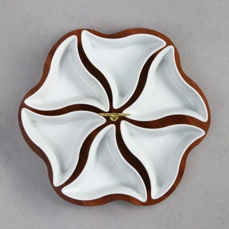 Medisa Medisa, 6 pcs: 180 ml, wooden base, porcelain, Iran-3