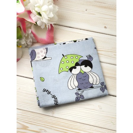 Pillowcase, size 40 × 60 cm, calico, owl print-1