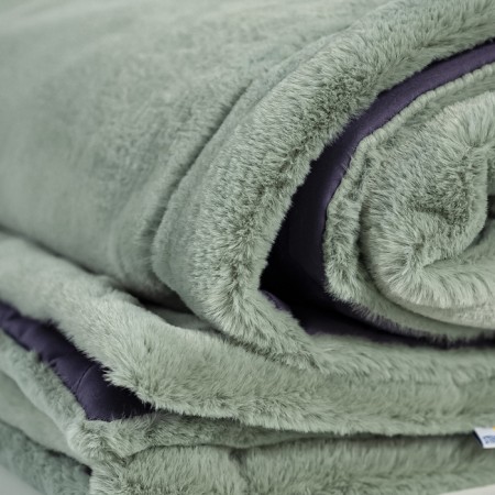 Плед меховой Stenova Home Olive green, размер 140x200 см-3