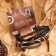 Bracelet male "style" hook, black color with black silver, 21.5 cm