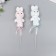 Decor on the stick "Zaychat - Sprinking, Shine" Set 2 pcs Pink, Blue 12 cm
