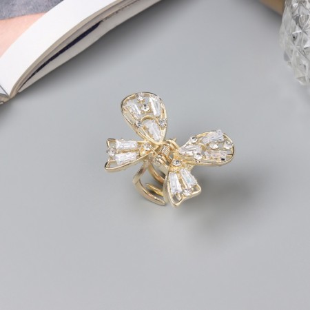 Hair crab "Dorotea" butterfly, 4 cm, gold-2