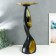 Souvenir Polystone stand "Abstraction. Bends" black with gold d = 30 cm 70x23x21 cm