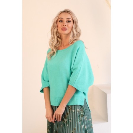 Female jumper, size 42, turquoise color-9