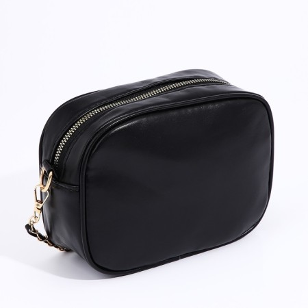 Bag Cross-Bodi with a zipper, black color-1