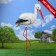 Garden figure "Stork" large 85 × 65 × 22cm