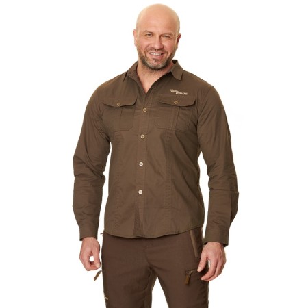 PRIDE PRDS-01BR long sleeve shirt, size l, brown color