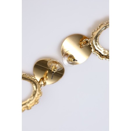 Earrings Metal "Eureka" oval, color gold-4